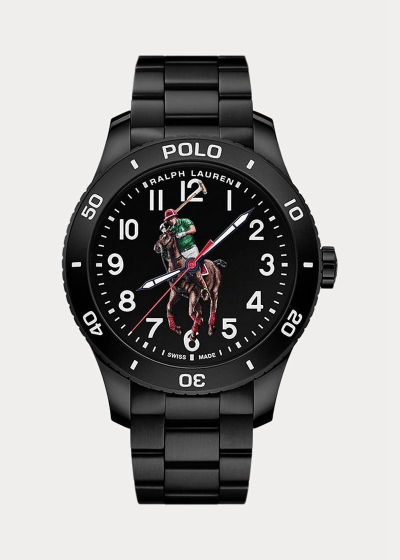 ポロ ラルフ ローレン 時計 レディース 黒 Polo Watch Black Dial Steel Bracelet HJWXT1267